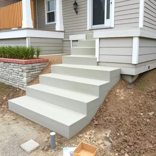 Concrete step construction process toledo,Residential concrete steps,Commercial concrete step construction