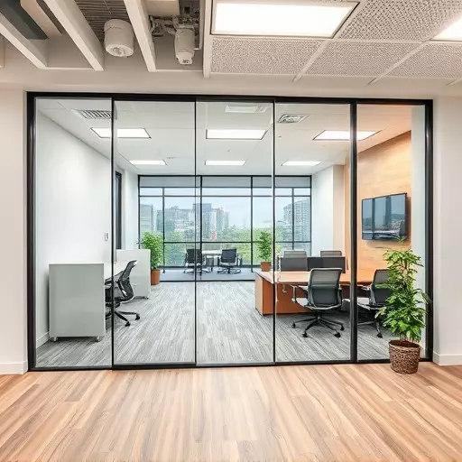 frameless office glass walls lake Orion Michigan,frameless glass partitions,modern office design with glass walls
