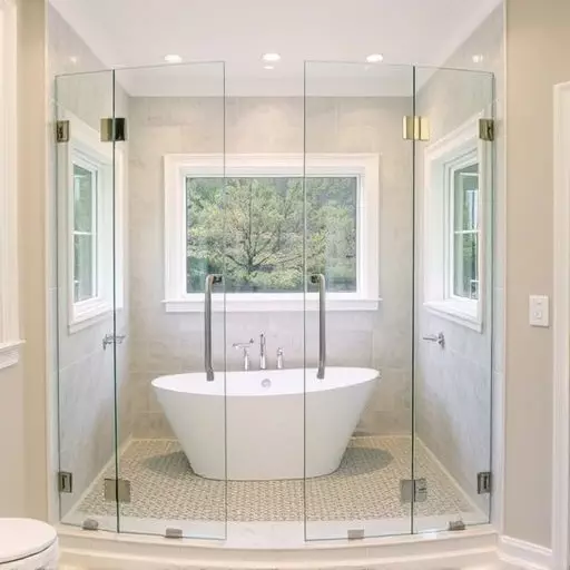 bathroom glass door installers lake Orion Michigan,bathroom glass door installation services,frameless glass door installers