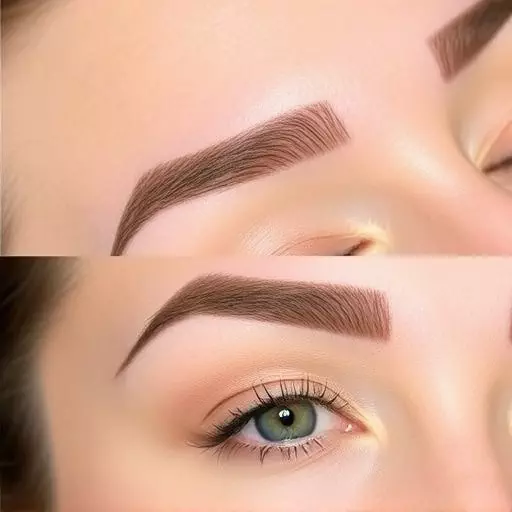 combo brow technique toledo,microblading and shading,natural-looking eyebrows