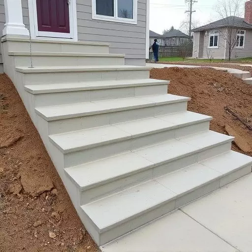 Concrete step construction process toledo,Residential concrete steps,Commercial concrete step construction