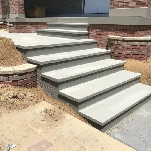 Concrete step construction process toledo,Residential concrete steps,Commercial concrete step construction