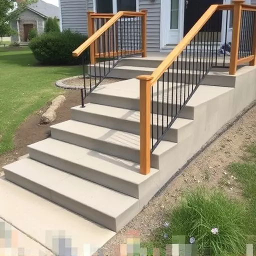 Custom concrete steps Oak Harbor Ohio,Custom wooden steps,Custom metal steps