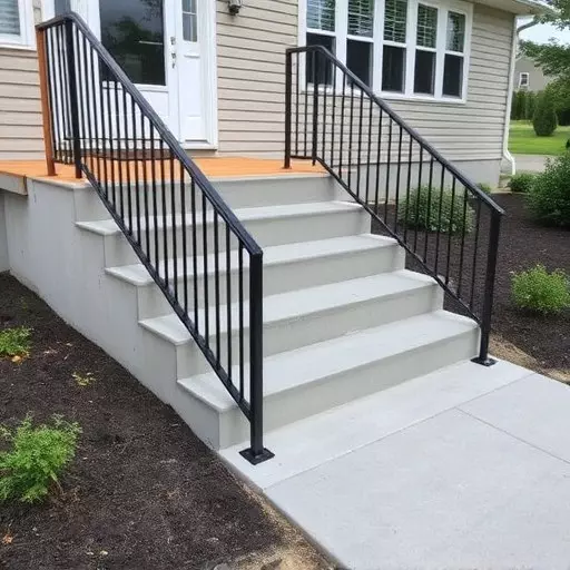 Custom concrete steps Oak Harbor Ohio,Custom wooden steps,Custom metal steps