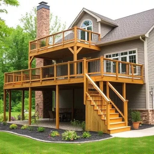 custom deck installation wisconsin,custom deck design services,multi-level deck installation