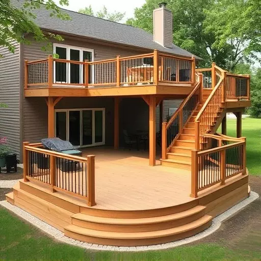 custom deck installation wisconsin,custom deck design services,multi-level deck installation