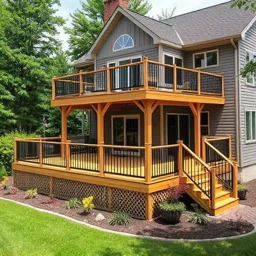 custom deck installation wisconsin,custom deck design services,multi-level deck installation