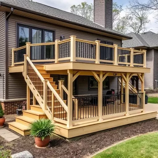 custom deck installation wisconsin,custom deck design services,multi-level deck installation