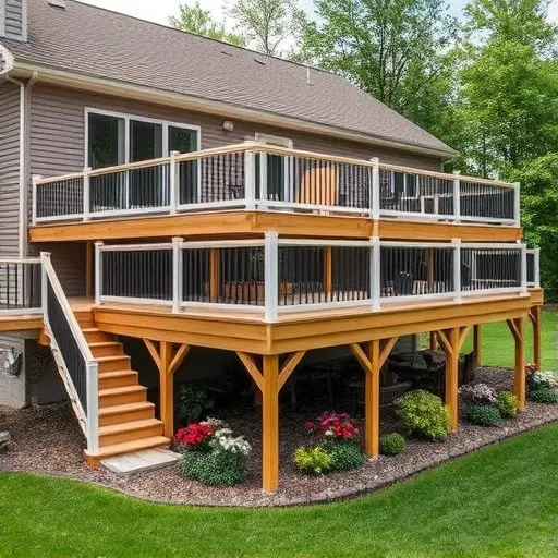 custom deck installation wisconsin,custom deck design services,multi-level deck installation