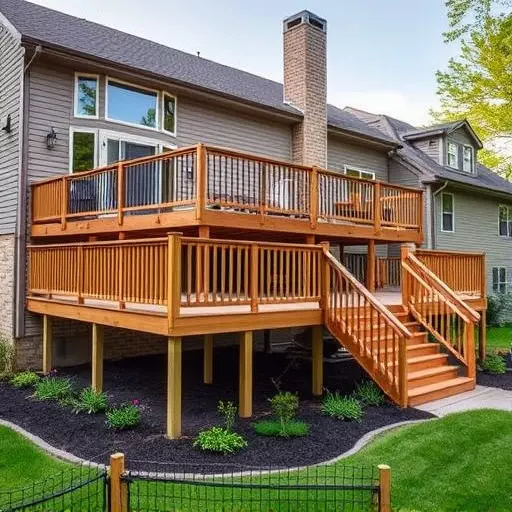 custom deck installation wisconsin,custom deck design services,multi-level deck installation