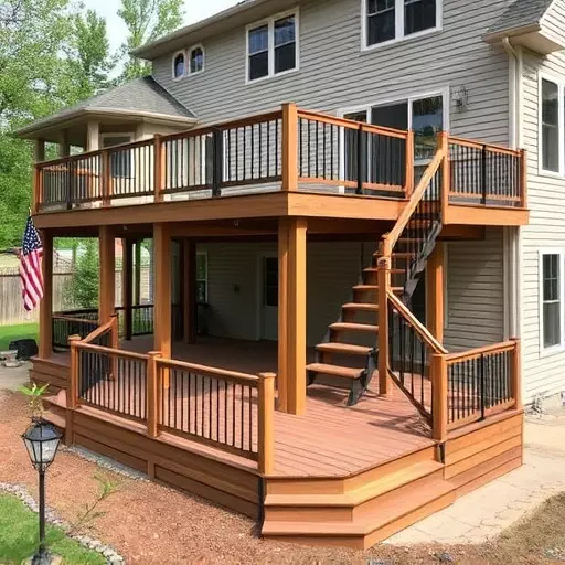 custom deck installation wisconsin,custom deck design services,multi-level deck installation