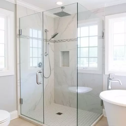 custom frameless shower enclosures lake Orion Michigan,custom frameless shower enclosure designs,benefits of custom frameless shower enclosures