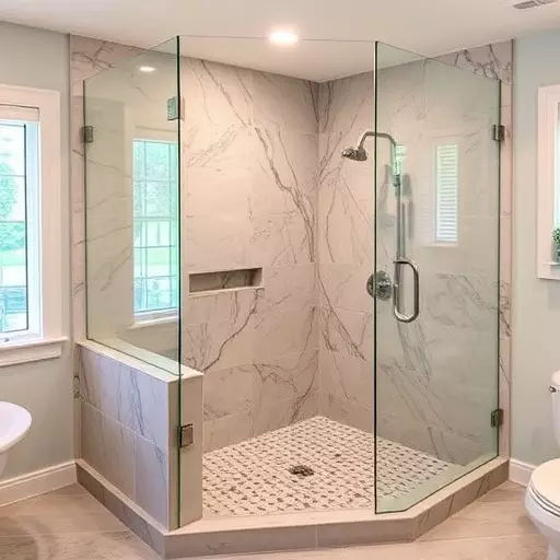 custom frameless shower enclosures lake Orion Michigan,custom frameless shower enclosure designs,benefits of custom frameless shower enclosures