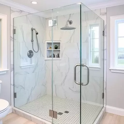 custom frameless shower enclosures lake Orion Michigan,custom frameless shower enclosure designs,benefits of custom frameless shower enclosures