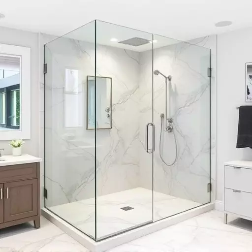 custom glass for modern bathrooms lake Orion Michigan,frameless shower doors,glass shower enclosures