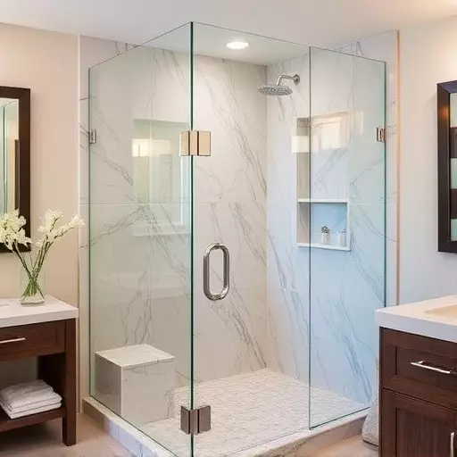 custom glass for modern bathrooms toledo,frameless shower doors,glass shower enclosures