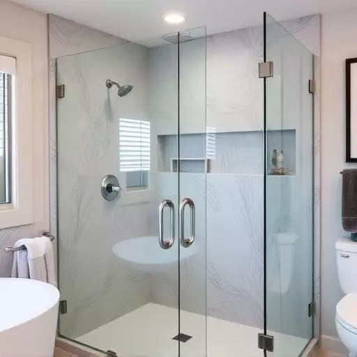 custom glass for modern bathrooms toledo,frameless shower doors,glass shower enclosures