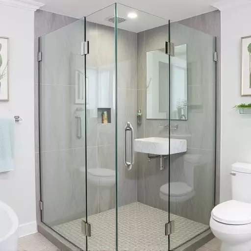 custom glass for modern bathrooms toledo,frameless shower doors,glass shower enclosures