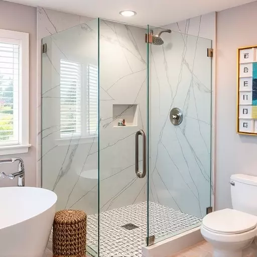 custom glass for modern bathrooms toledo,frameless shower doors,glass shower enclosures