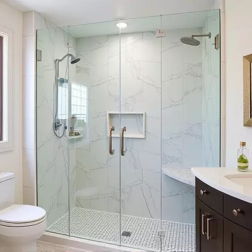 custom glass for modern bathrooms toledo,frameless shower doors,glass shower enclosures