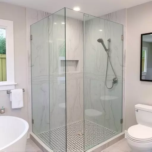custom glass for modern bathrooms toledo,frameless shower doors,glass shower enclosures