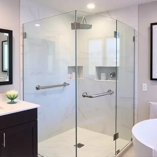 custom glass for modern bathrooms toledo,frameless shower doors,glass shower enclosures