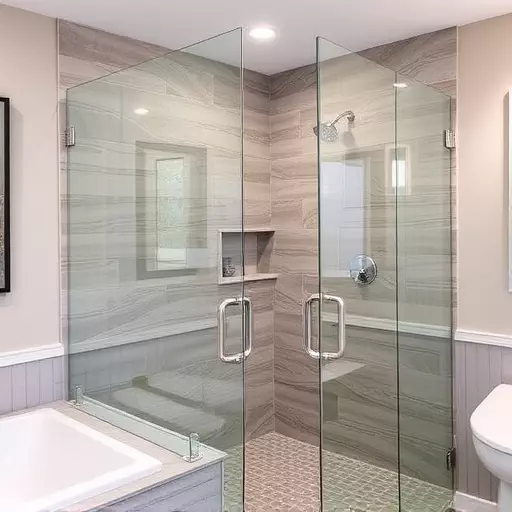 custom glass for modern bathrooms toledo,frameless shower doors,glass shower enclosures