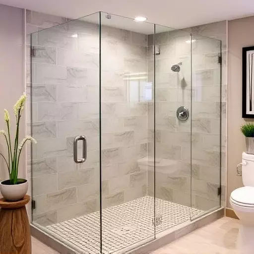 custom glass for modern bathrooms toledo,frameless shower doors,glass shower enclosures