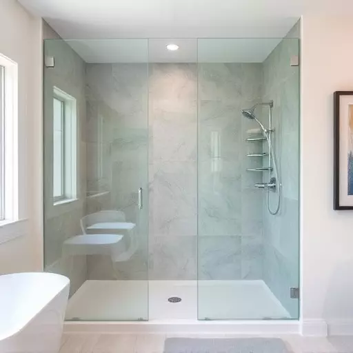 Frameless glass for minimalist interiors Troy MI,Frameless enclosures with color-tinted options