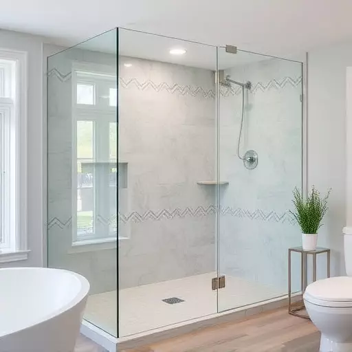 Frameless glass for minimalist interiors Troy MI,Frameless enclosures with color-tinted options