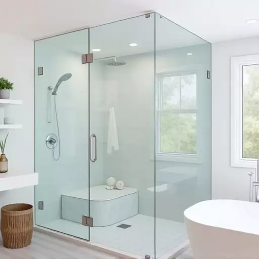 Frameless glass for minimalist interiors Troy MI,Frameless enclosures with color-tinted options