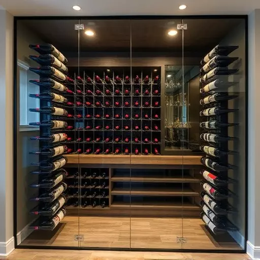 frameless glass wine enclosures lake Orion Michigan,custom wine storage solutions,frameless glass wine racks