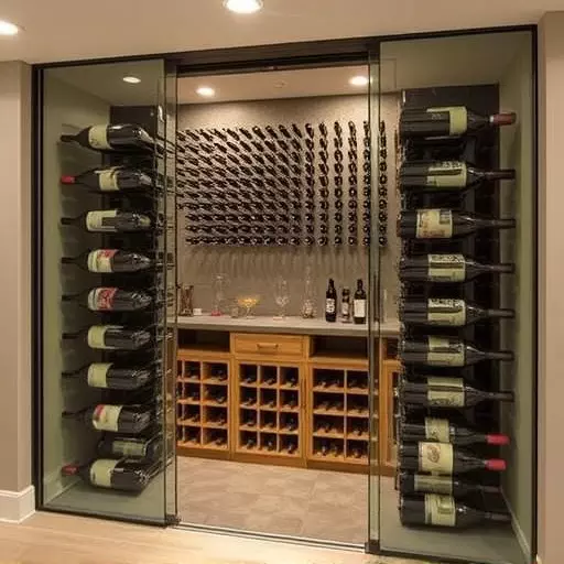 frameless glass wine enclosures lake Orion Michigan,custom wine storage solutions,frameless glass wine racks