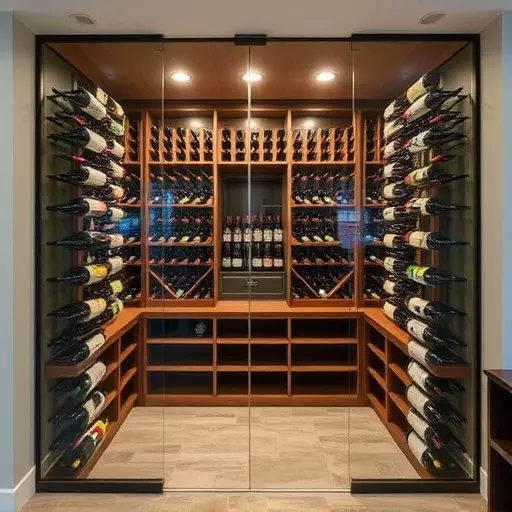 frameless glass wine enclosures lake Orion Michigan,custom wine storage solutions,frameless glass wine racks