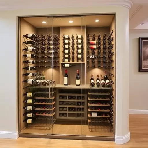 frameless glass wine enclosures toledo,custom wine storage solutions,frameless glass wine racks