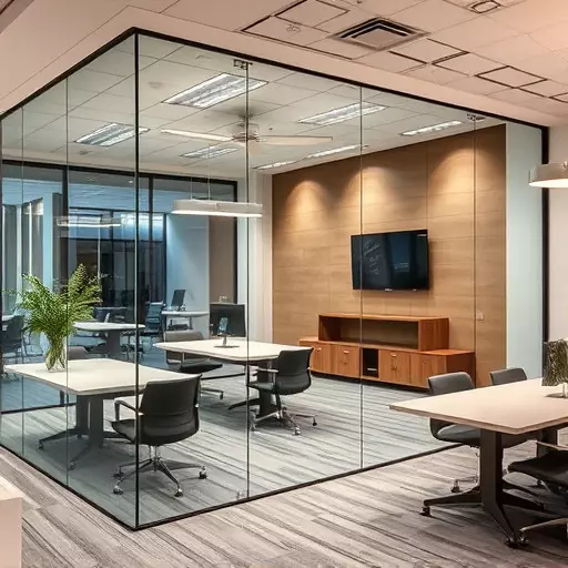 frameless office glass walls lake Orion Michigan,frameless glass partitions,modern office design with glass walls