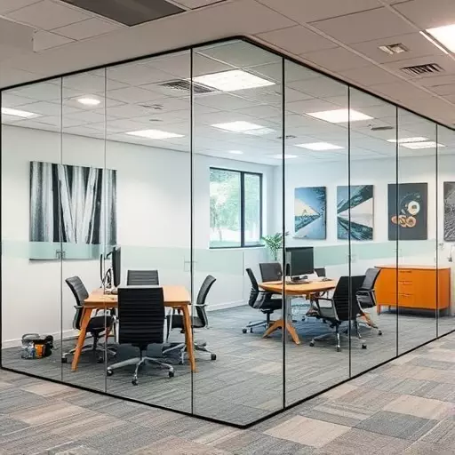 frameless office glass walls lake Orion Michigan,frameless glass partitions,modern office design with glass walls