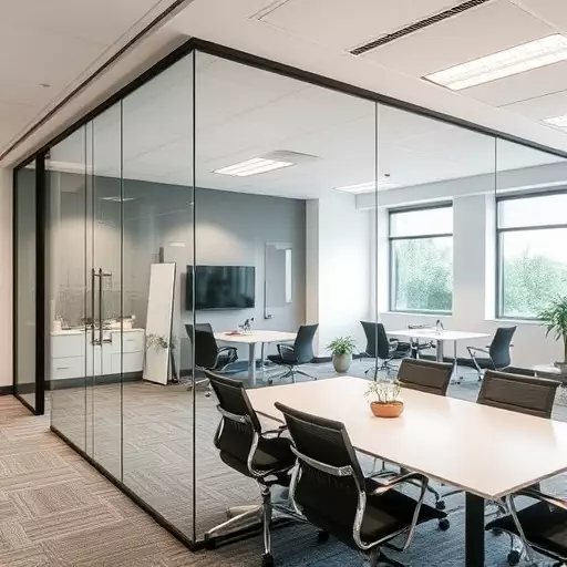 frameless office glass walls lake Orion Michigan,frameless glass partitions,modern office design with glass walls