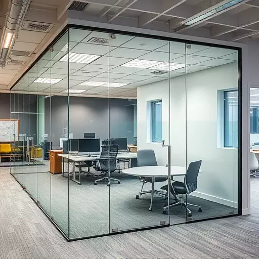 frameless office glass walls lake Orion Michigan,frameless glass partitions,modern office design with glass walls