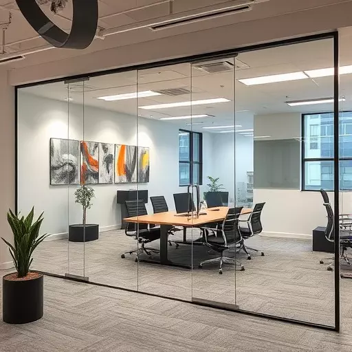 frameless office glass walls lake Orion Michigan,frameless glass partitions,modern office design with glass walls