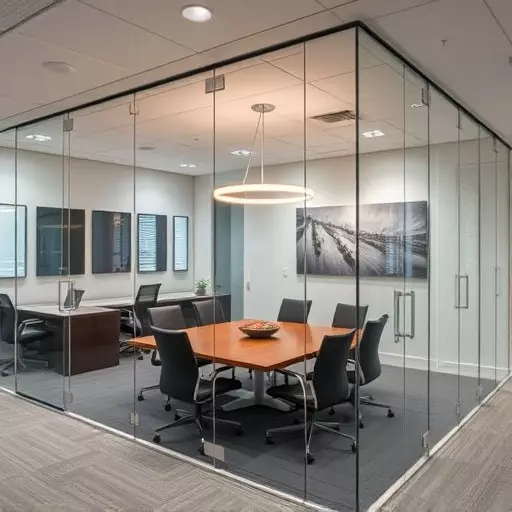 frameless office glass walls lake Orion Michigan,frameless glass partitions,modern office design with glass walls
