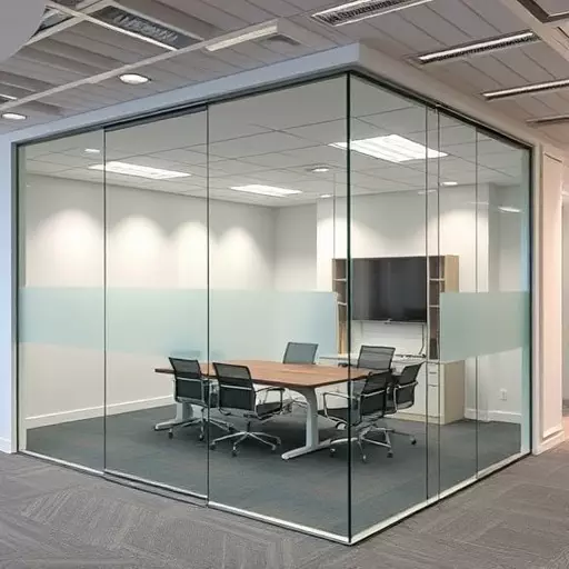 frameless office glass walls lake Orion Michigan,frameless glass partitions,modern office design with glass walls