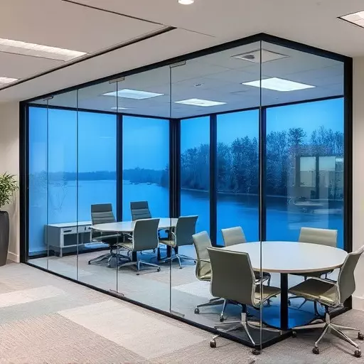 frameless office glass walls lake Orion Michigan,frameless glass partitions,modern office design with glass walls