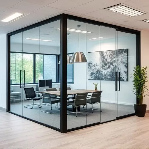 frameless office glass walls lake Orion Michigan,frameless glass partitions,modern office design with glass walls