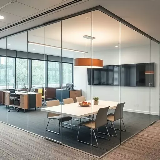 frameless office glass walls lake Orion Michigan,frameless glass partitions,modern office design with glass walls