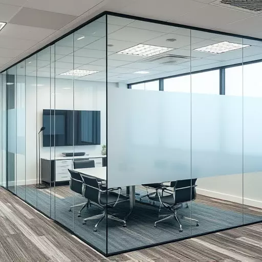 frameless office glass walls lake Orion Michigan,frameless glass partitions,modern office design with glass walls