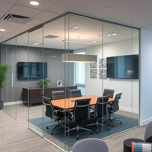 frameless office glass walls lake Orion Michigan,frameless glass partitions,modern office design with glass walls