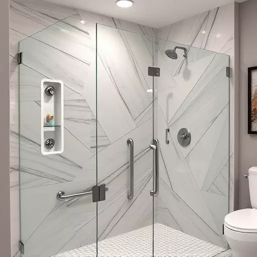 Frameless panels with UV-blocking technology Sterling Heights MI,Frameless designs for temperature-controlled showers,