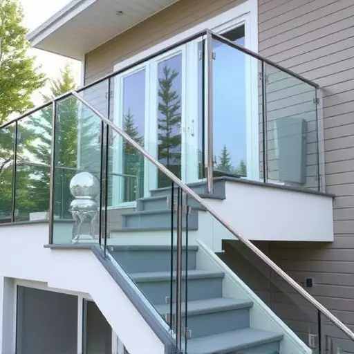 glass railings for balconies and stairs lake Orion Michigan,frameless glass railings,glass balcony railing systems
