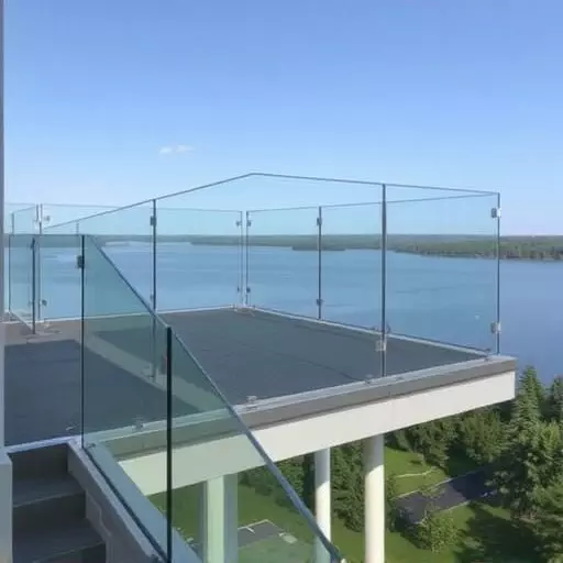 glass railings for balconies and stairs lake Orion Michigan,frameless glass railings,glass balcony railing systems